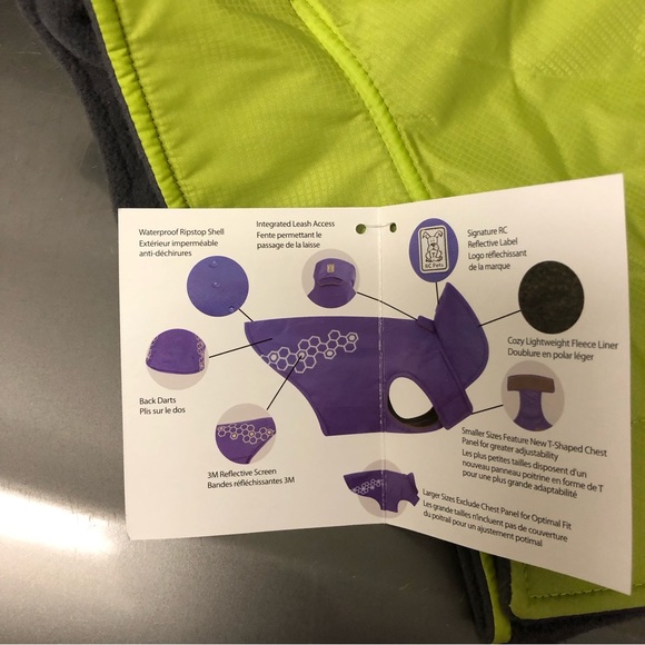 RC Venture Outerwear Dog Coat - NWT - Lime   Size 20 - Great colour for walking - Picture 9 of 9